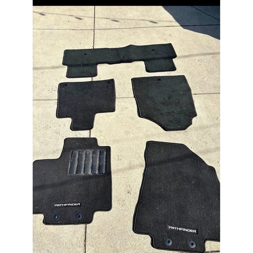 Nissan Pathfinder OEM Floor Mats Black Carpet Set 5 Piece Front Rear 2013-2020